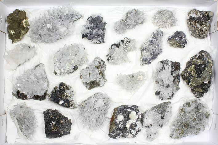 Wholesale Flat - Pyrite, Galena, Quartz, Etc From Peru - Pieces #97059